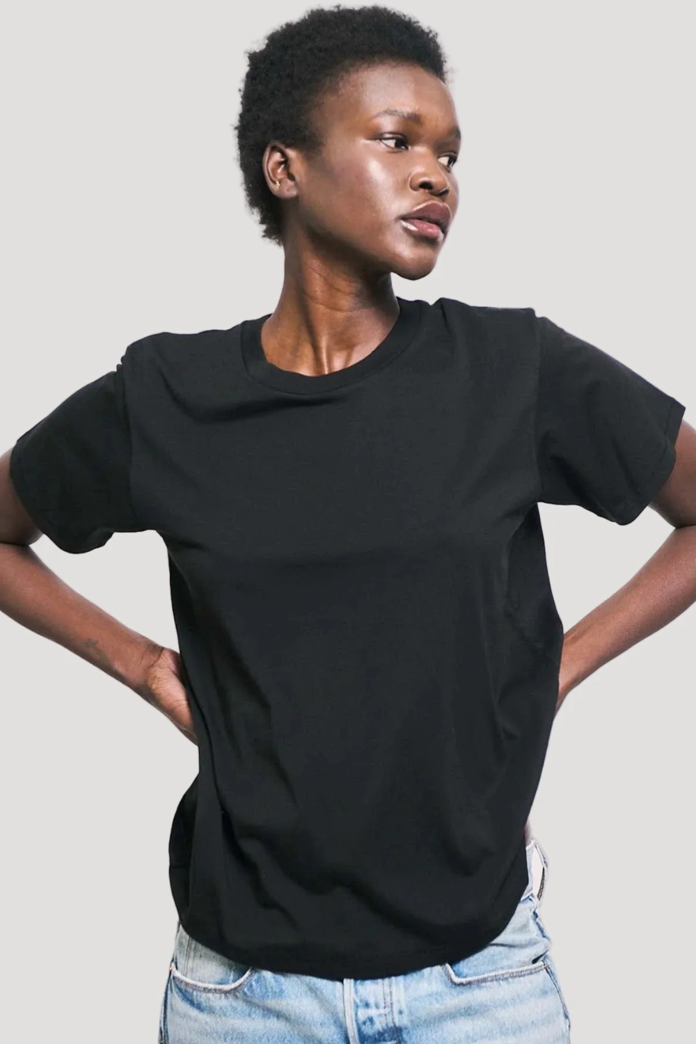 Model wearing Jamie Haller The Chameleon Tee front view