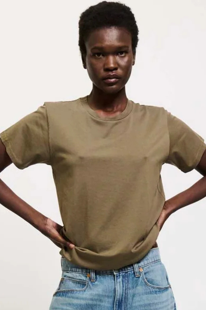 Model wearing Jamie Haller The Chameleon Tee front view