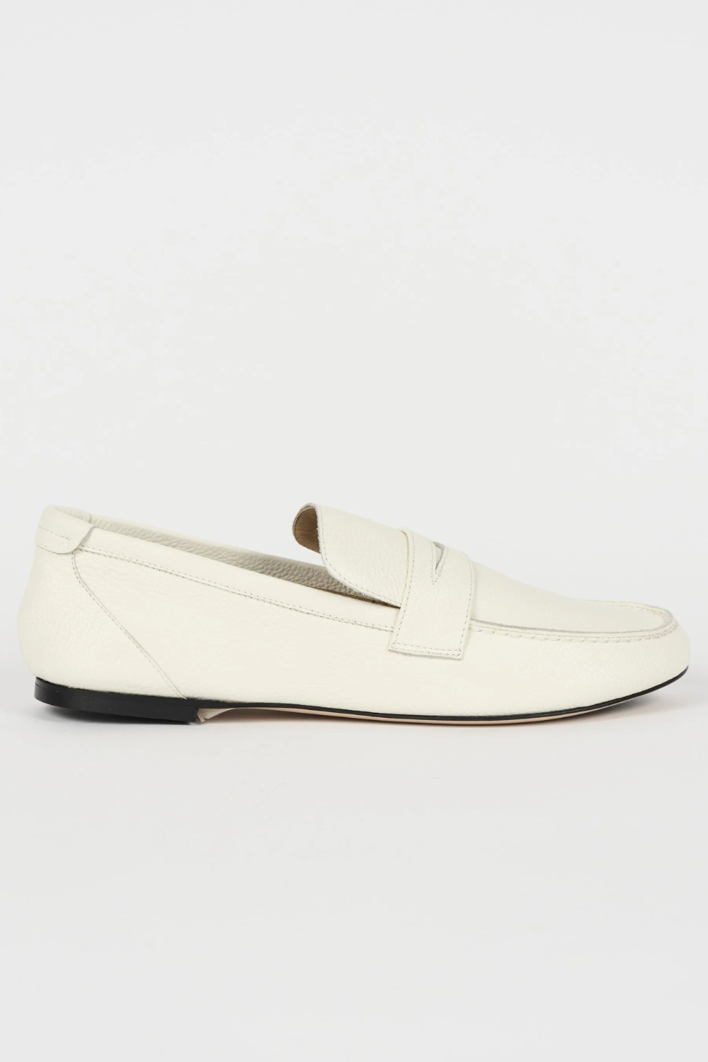 Flat lay of Jamie Haller The Penny Loafer side view