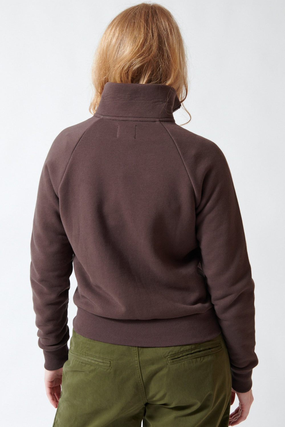 Waverly wearing Jamie Haller The Quarter Zip rear view