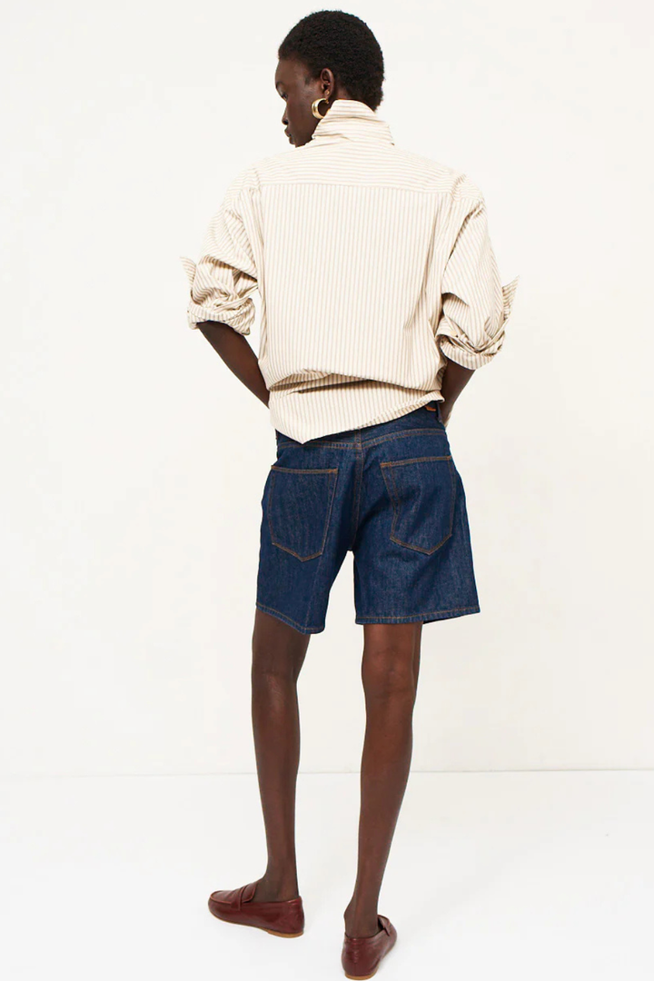 Model wearing Jamie Haller The Tailor Short rear view