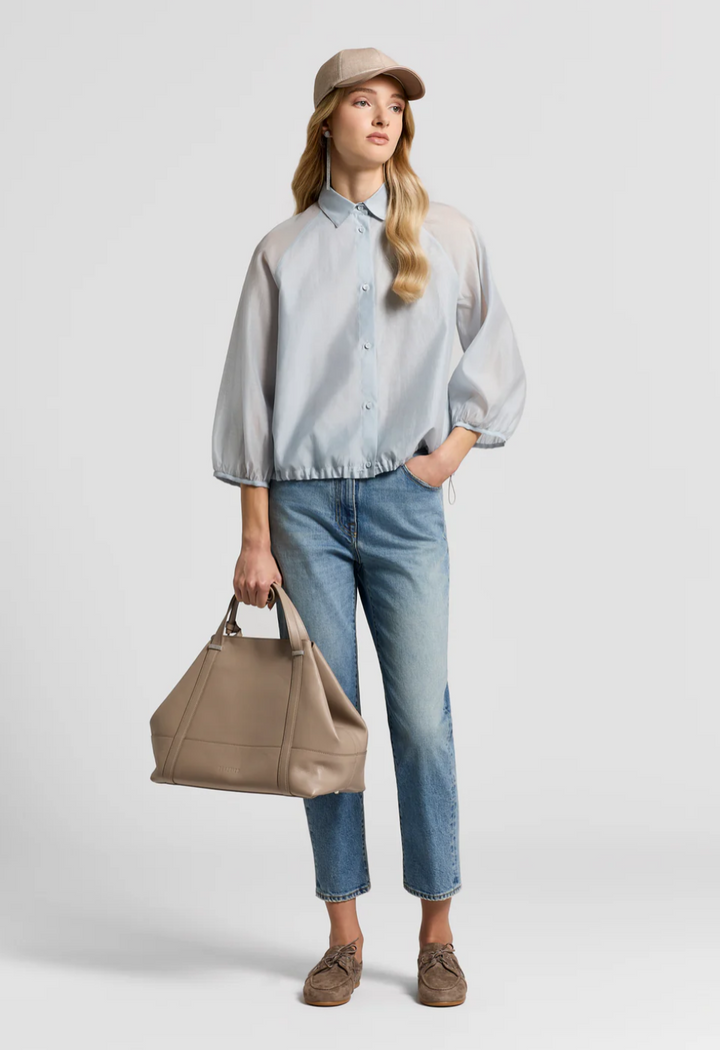 Peserico Cotton Silk Blend Matte Organza Shirt