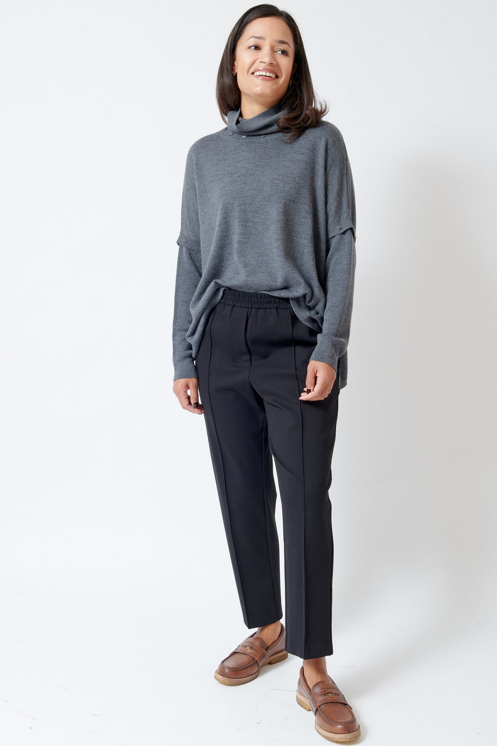 Model wearing Meimeij Tina Pull On Pant front view