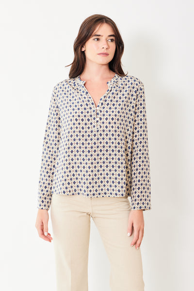 Momoni Hector Blouse, modeled from the front