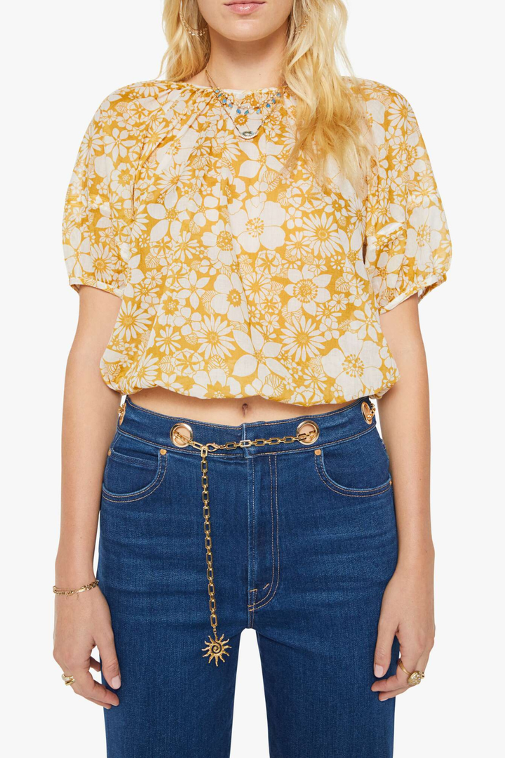 Mother Denim The Party In The Back Shirt on model at Grethen House
