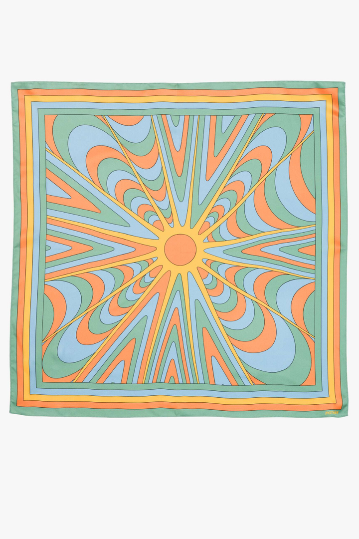Flat lay of Mother Denim The Scarf It Down