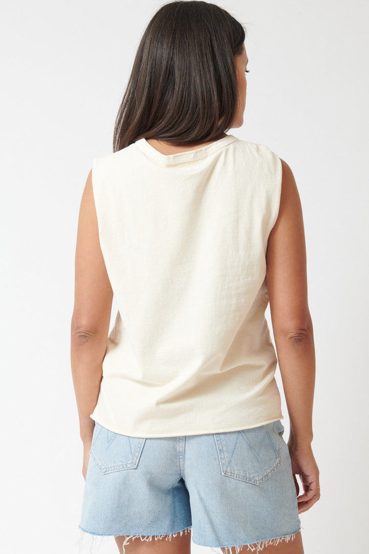 Amanda wearing Mother Denim The Knotted Strong And Silent rear view