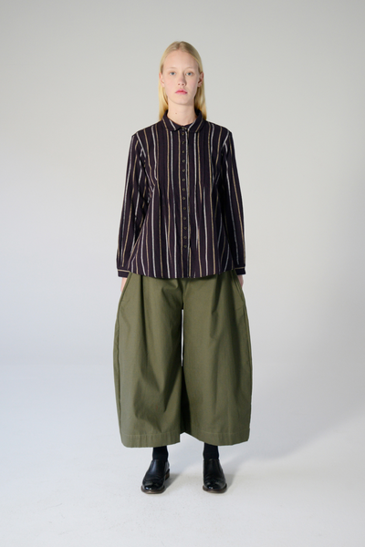 Fabiana Pigna Kiko Pleated Bodice Blouse modeled from the front