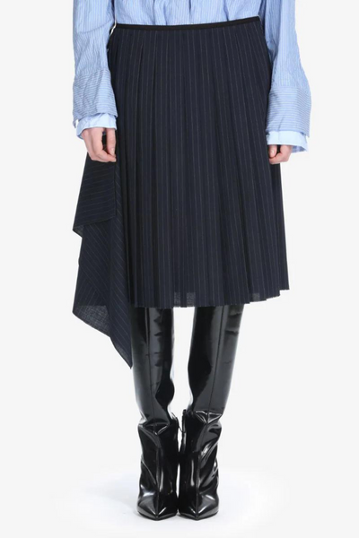 N°21 Pinstripe Pleated Skirt Front