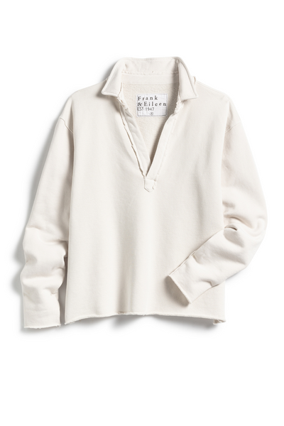 Front of Frank & Eileen Patrick Popover Henley laid out