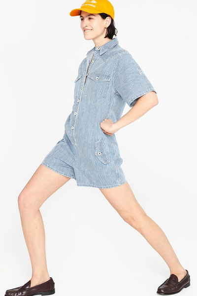 Clare V.  Cargo Jumpsuit In Action