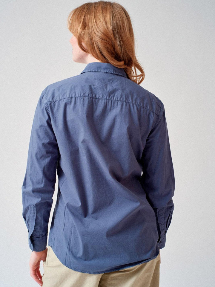 Waverly wearing Nili Lotan Raphael Classic Shirt rear view