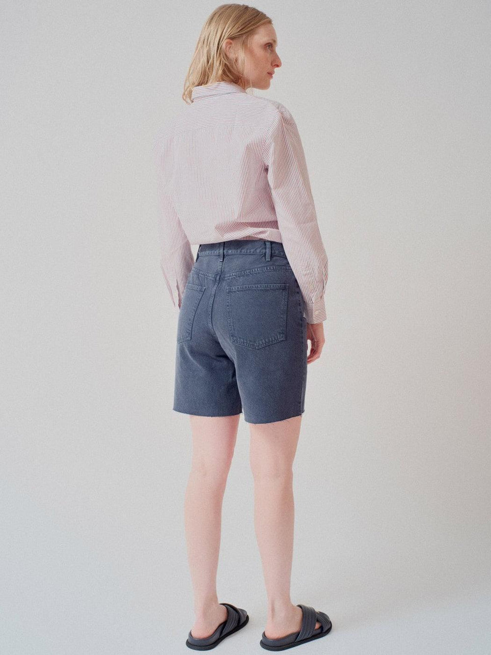 Madi wearing Nili Lotan Russel Short rear view