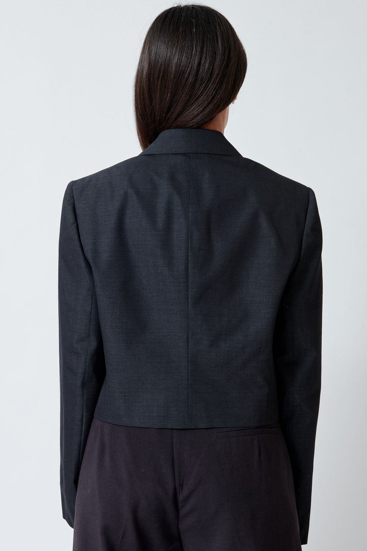 Model wearing Christian Wijnants Jordia Blazer rear view