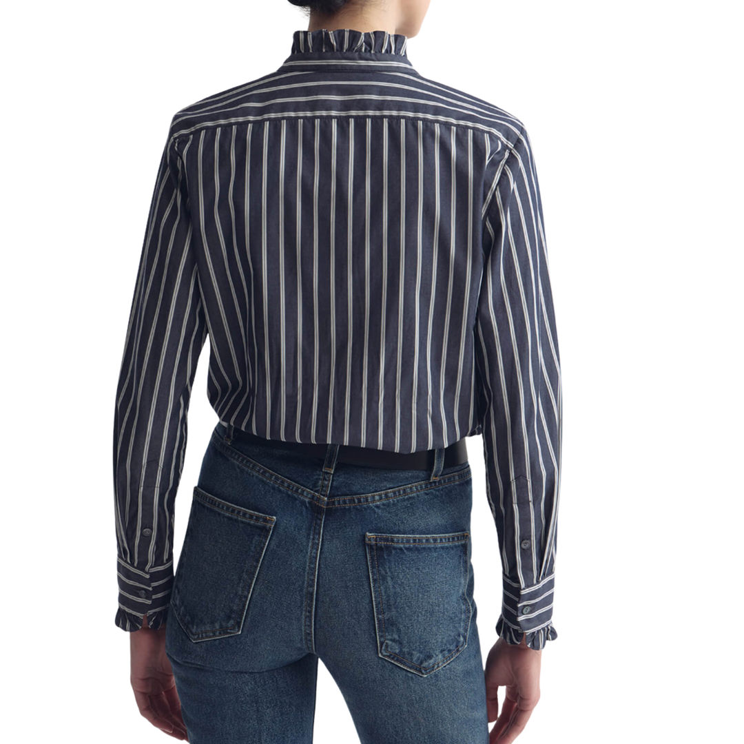 Nili Lotan Lydia Ruffle button-up shirt at Grethen House