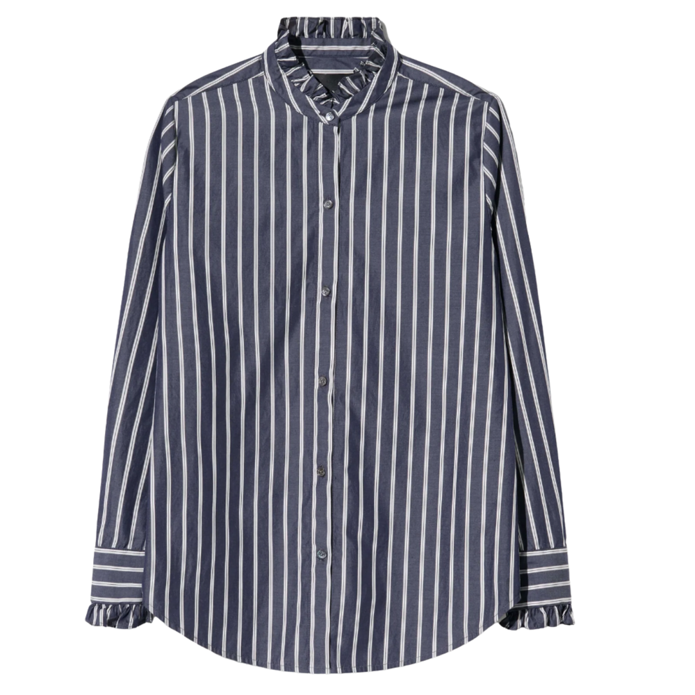 Nili Lotan Lydia Ruffle button-up shirt at Grethen House