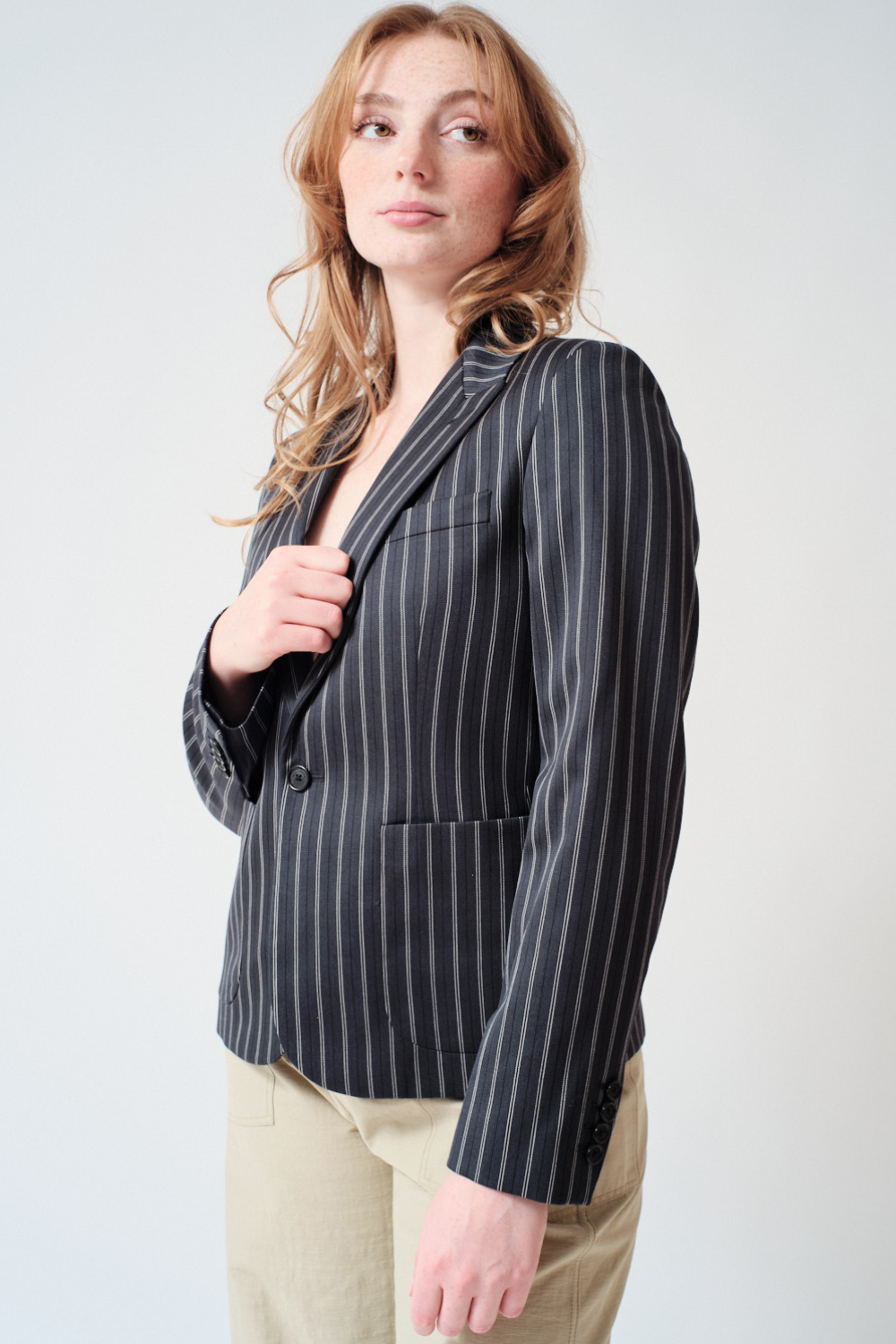 Waverly wearing Nili Lotan Delphine Blazer front view