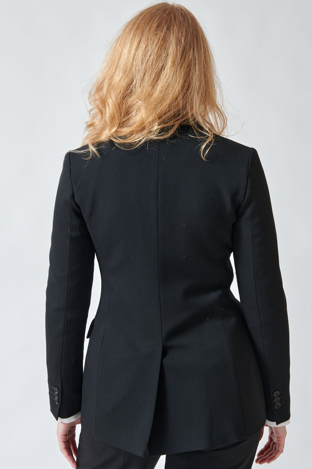Waverly wearing P.A.R.O.S.H. Liliuxy Jacket rear view