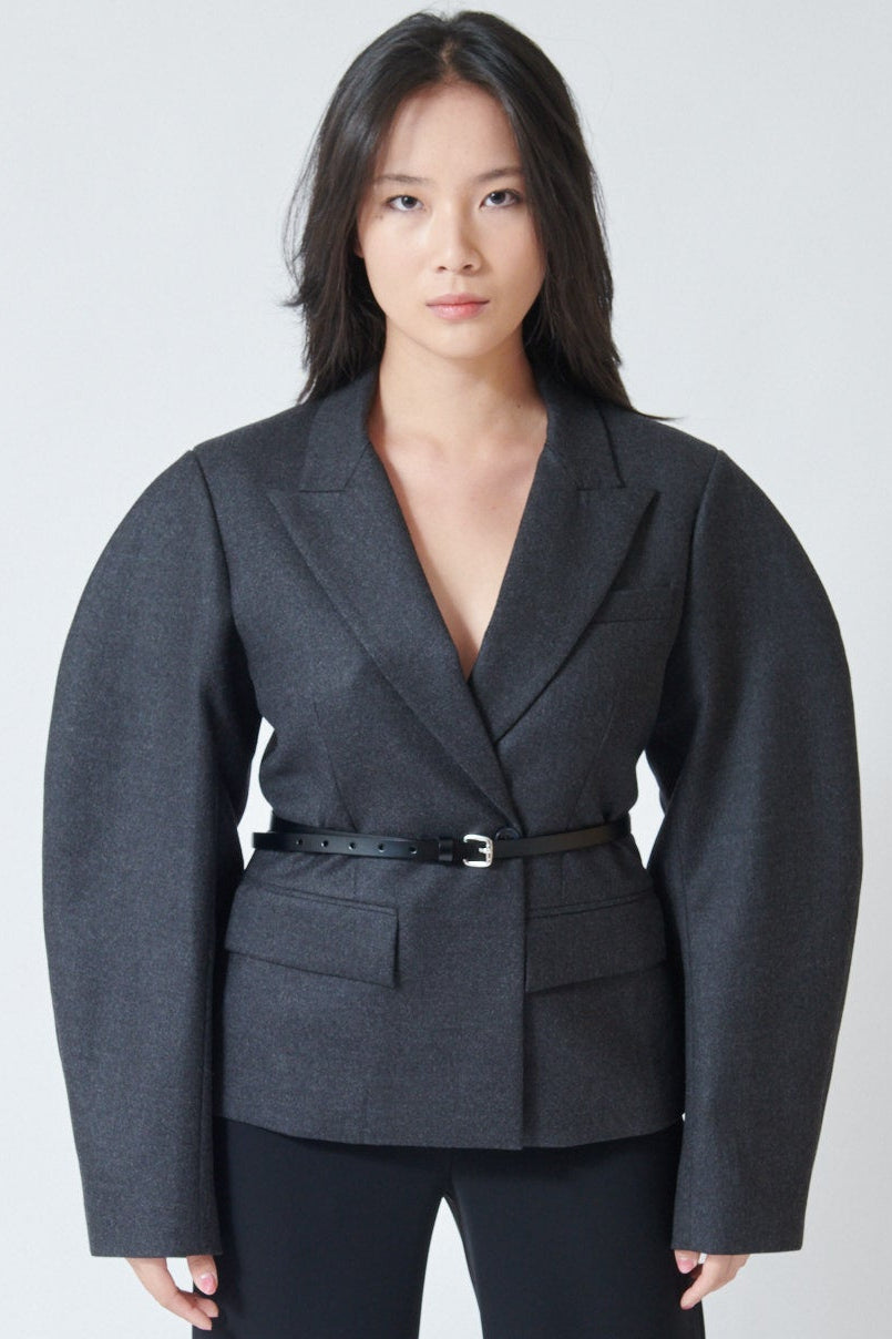 Lilly wearing P.A.R.O.S.H. Ludy Jacket front view