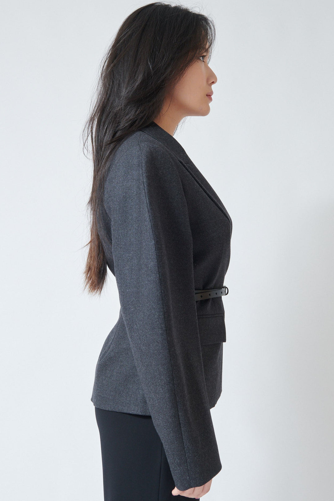 Lilly wearing P.A.R.O.S.H. Ludy Jacket side view