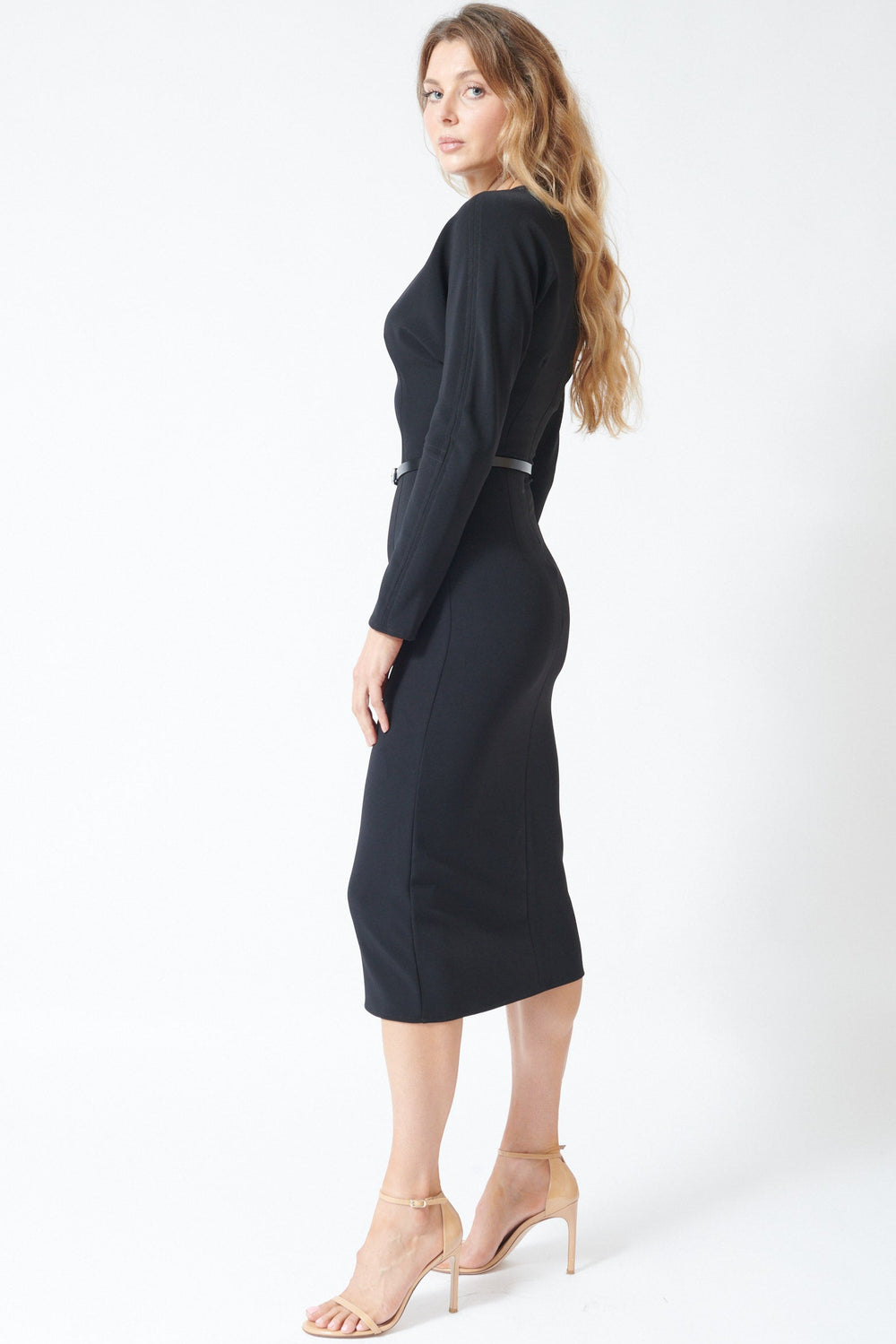 Mari wearing P.A.R.O.S.H. Phedra Dress side view