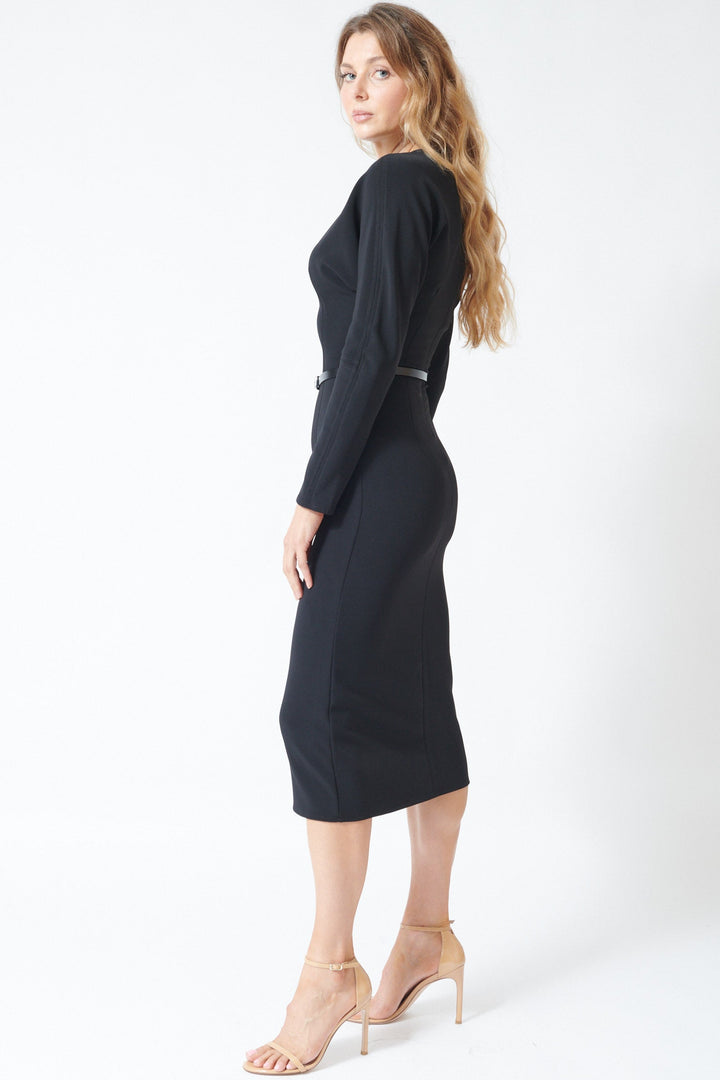 Mari wearing P.A.R.O.S.H. Phedra Dress side view