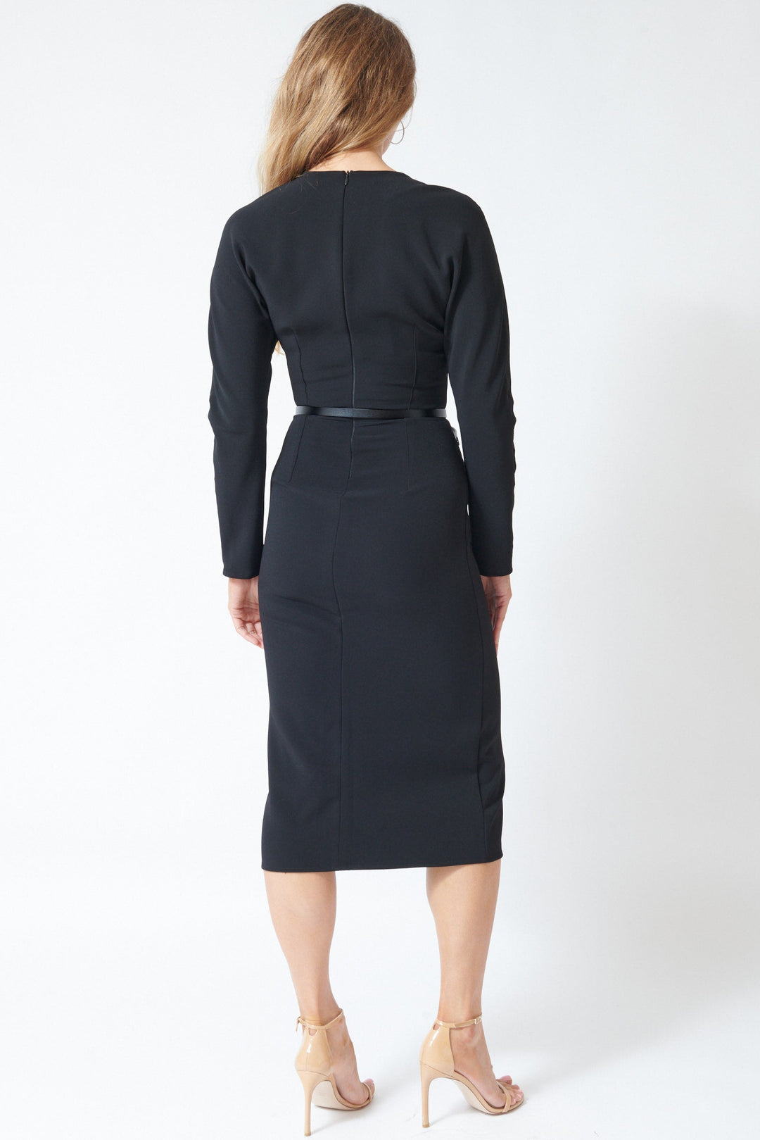 Mari wearing P.A.R.O.S.H. Phedra Dress rear view
