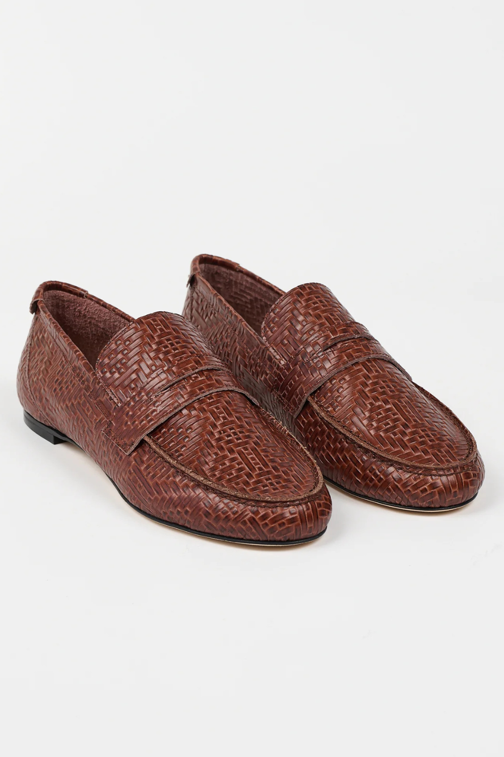 Flat lay of Jamie Haller The Penny Loafer Espresso front view