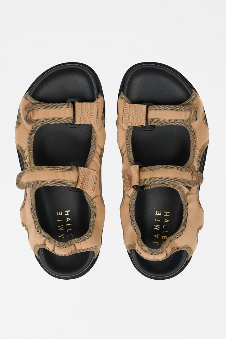 Flat lay of Jamie Haller The Walking Sandal Sneaker top view