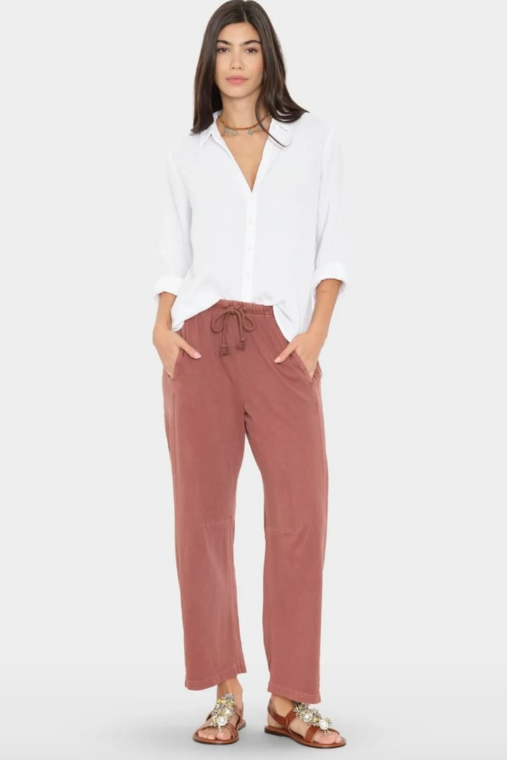 Model wearing Xirena Theo Pant front view