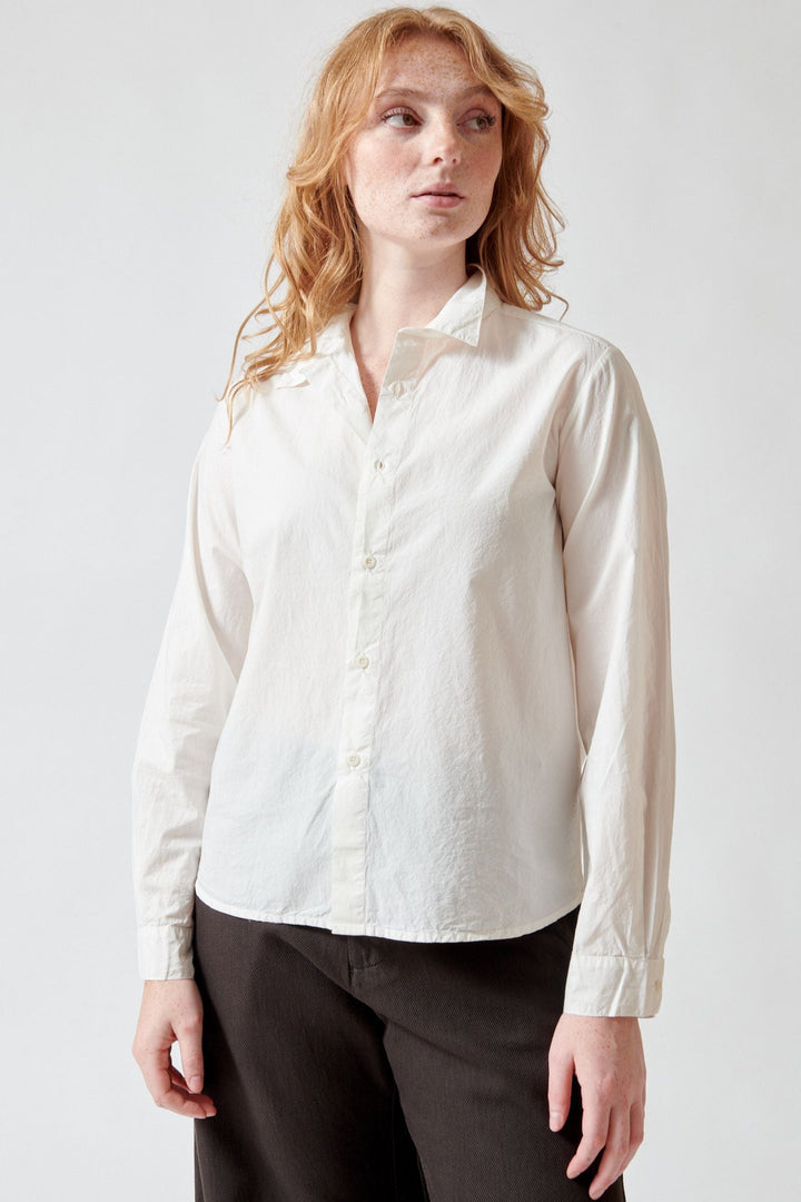 Wavwely wearing Labo.Art Sushi Shirt winter white front view
