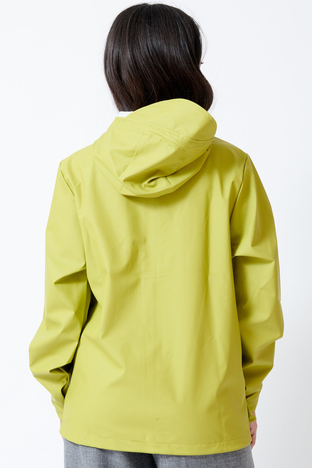 Model wearing Rains Pocket Jacket W3 rear view