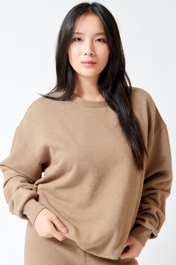 Lilly wearing SPRWMN Oversized Sweatshirt front view