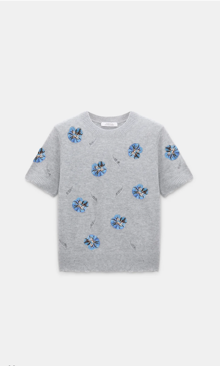 Flat lay of  Dorothee Schumacher Blooming Statements Pullover front view
