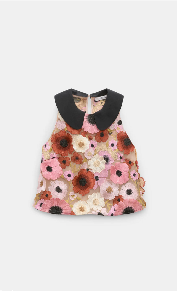 Flat lay of Dorothee Schumacher Blooming Meadow Top front view