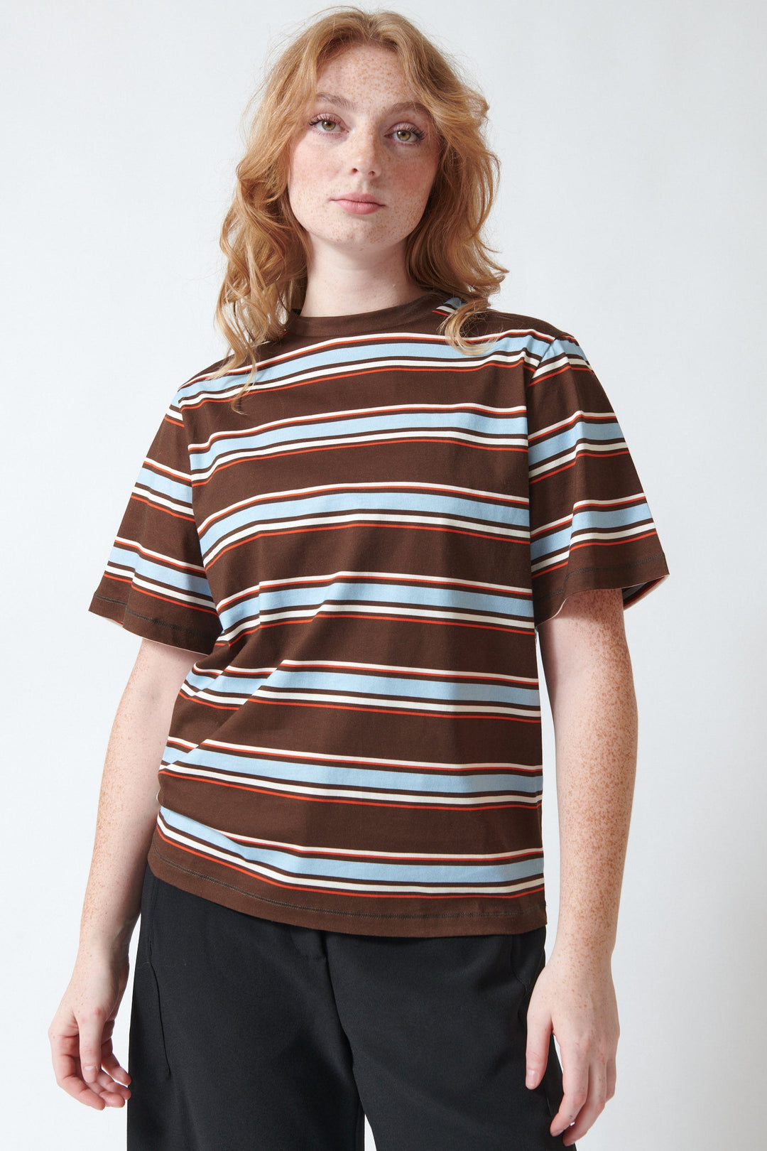Waverly wearing Stine Goya Light Jersey Short Sleeve T Shirt front view