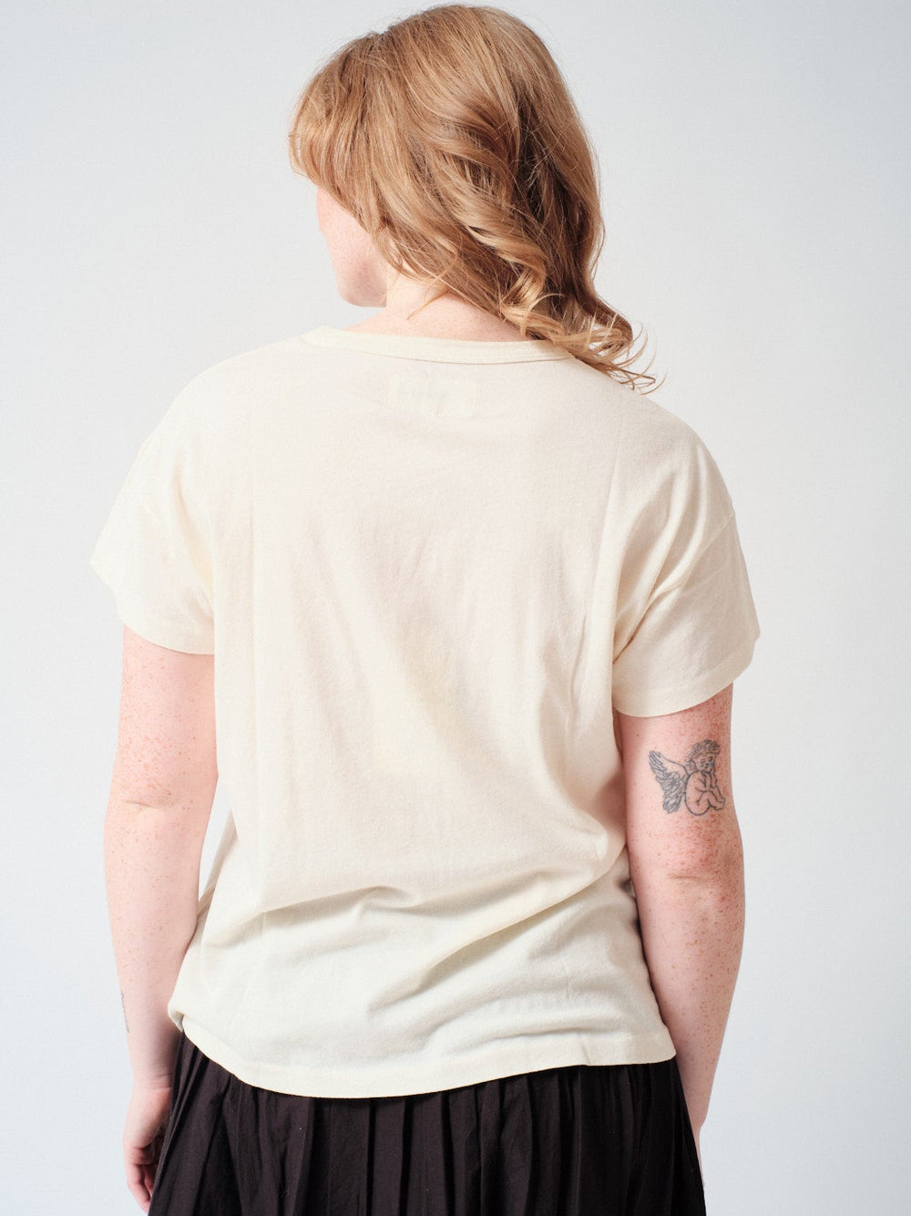 Waverly wearing The Great The Boxy Crew rear view