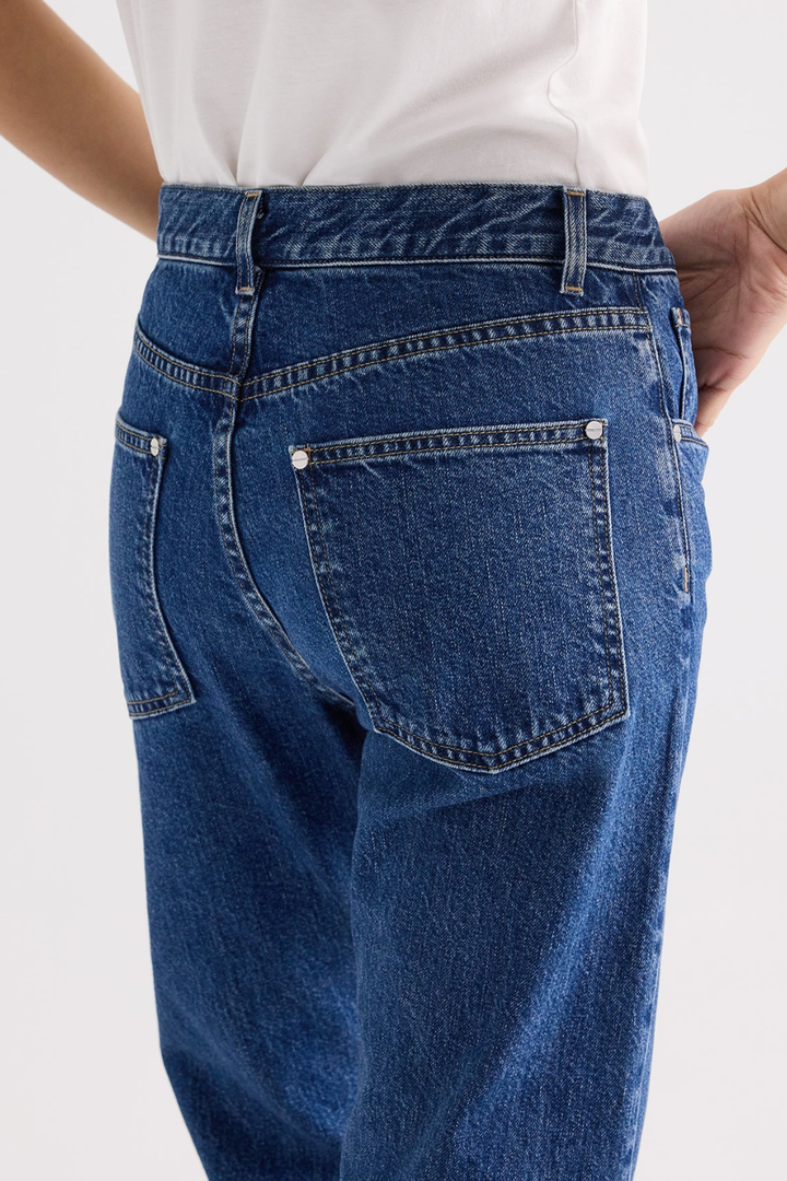Model wearing TWP Kent St Jean Paris rear/pocket view