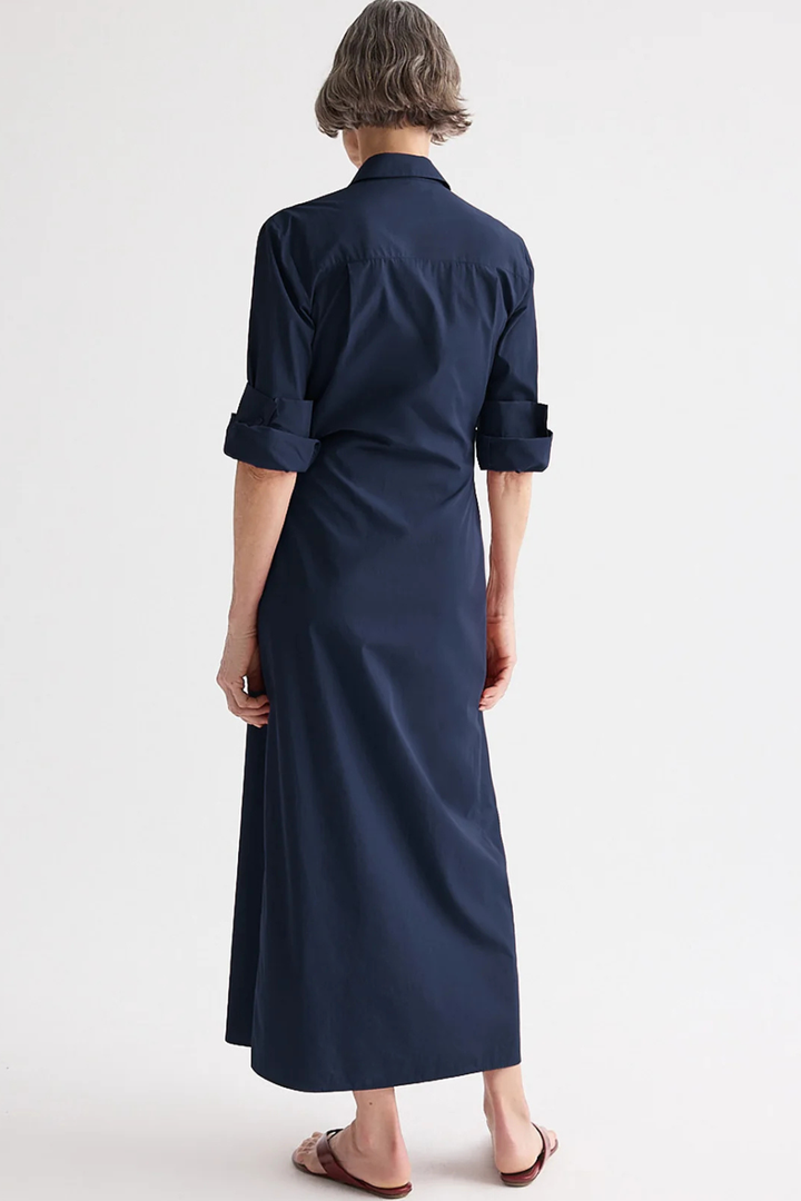 Model wearing TWP New Earl Dress rear view