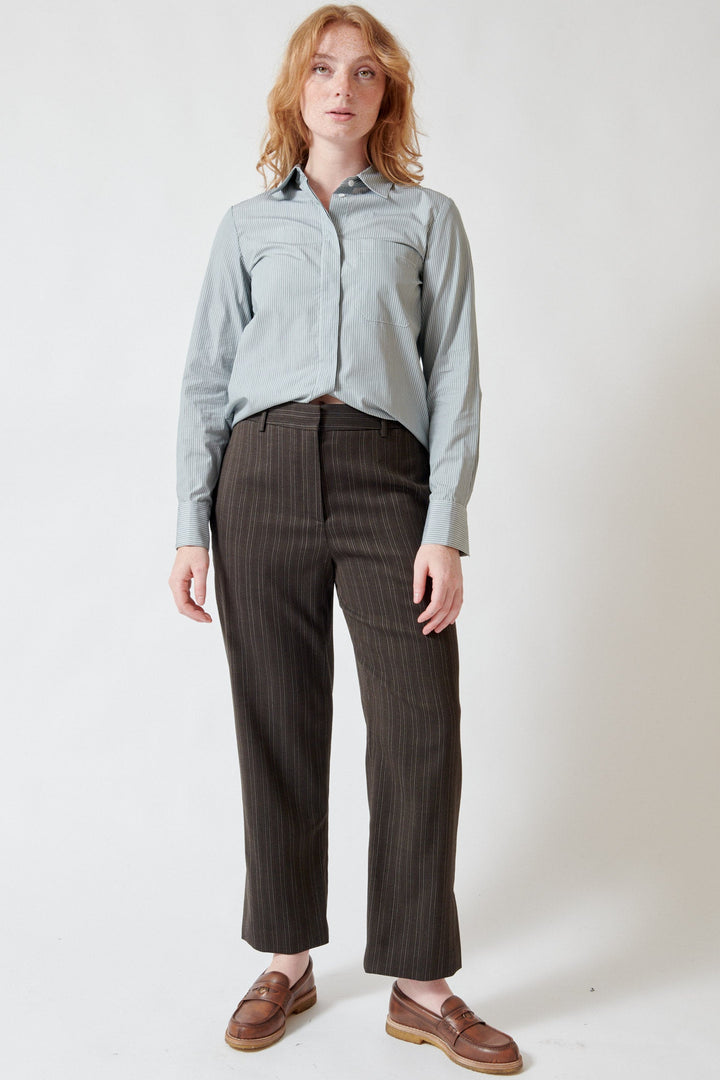 Waverly wearing TWP Roberts Pant front view