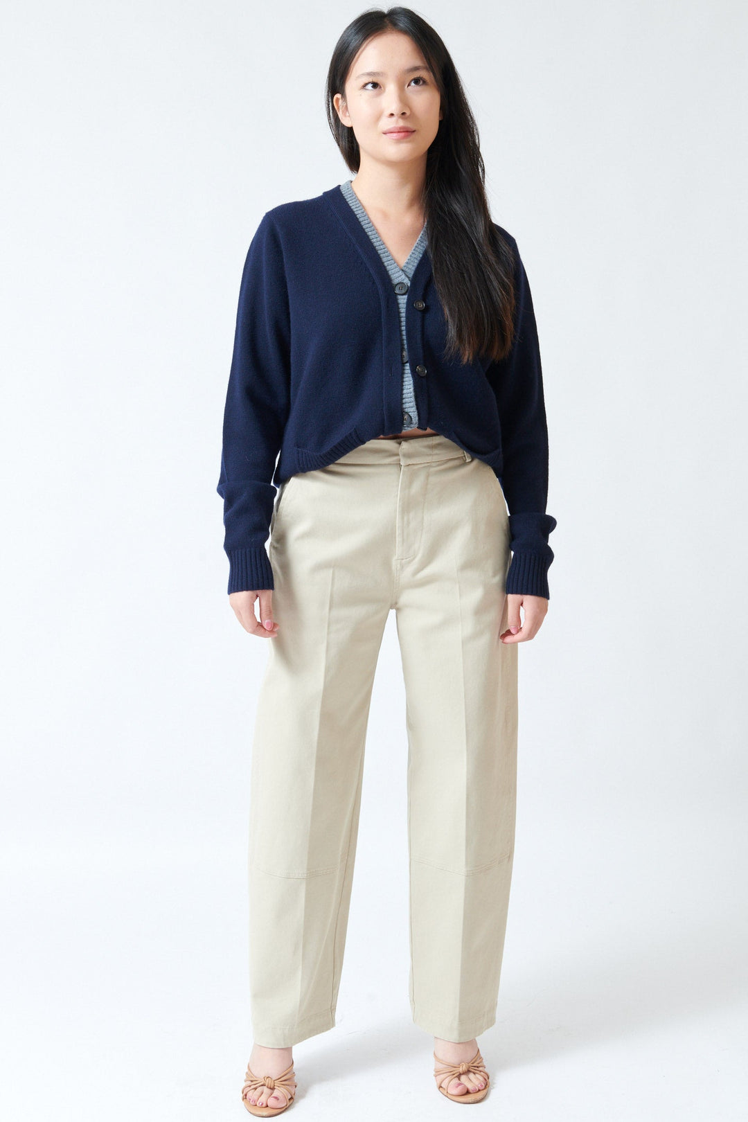 Lilly wearing Tela Cosmo Trousers front view