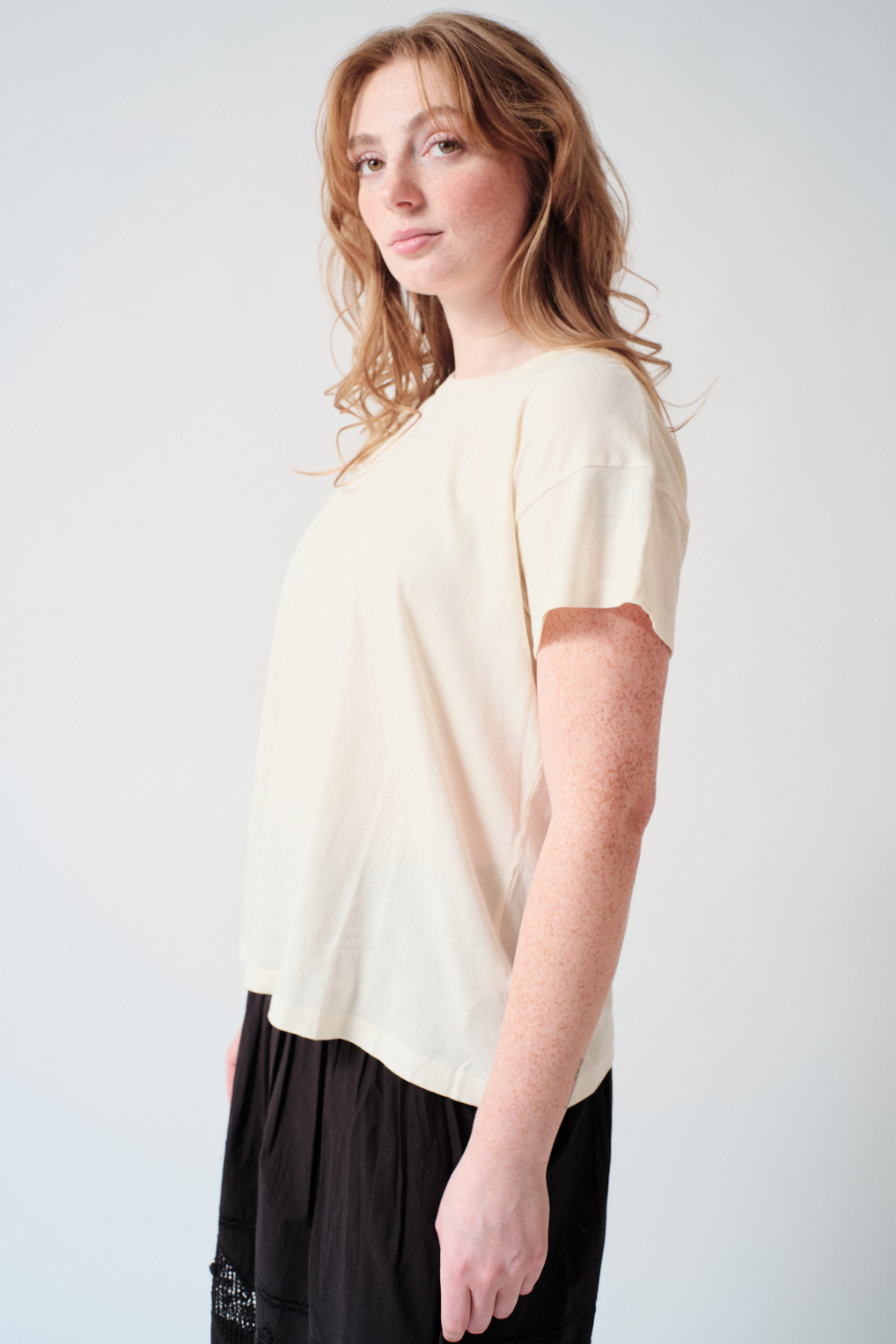 Waverly wearing The Great The Boxy Crew front view