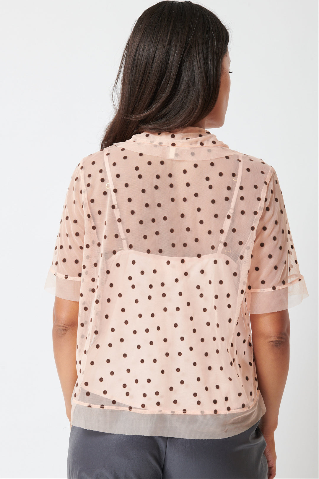 Model wearing The Great The Cotillion Top rear view