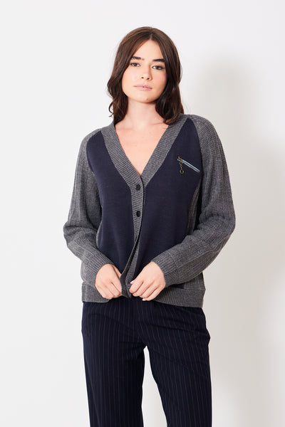 The Great The Fellow Cardigan, modeled from the front