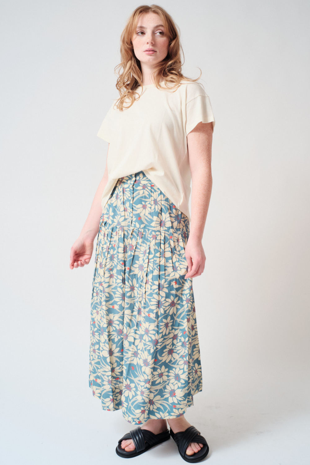 Waverly wearing The Great The Highland Skirt front view