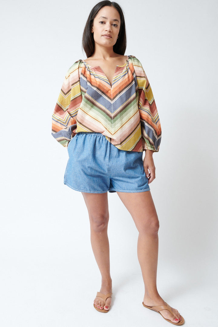 Amanda wearing The Great The Dolphin Short front view