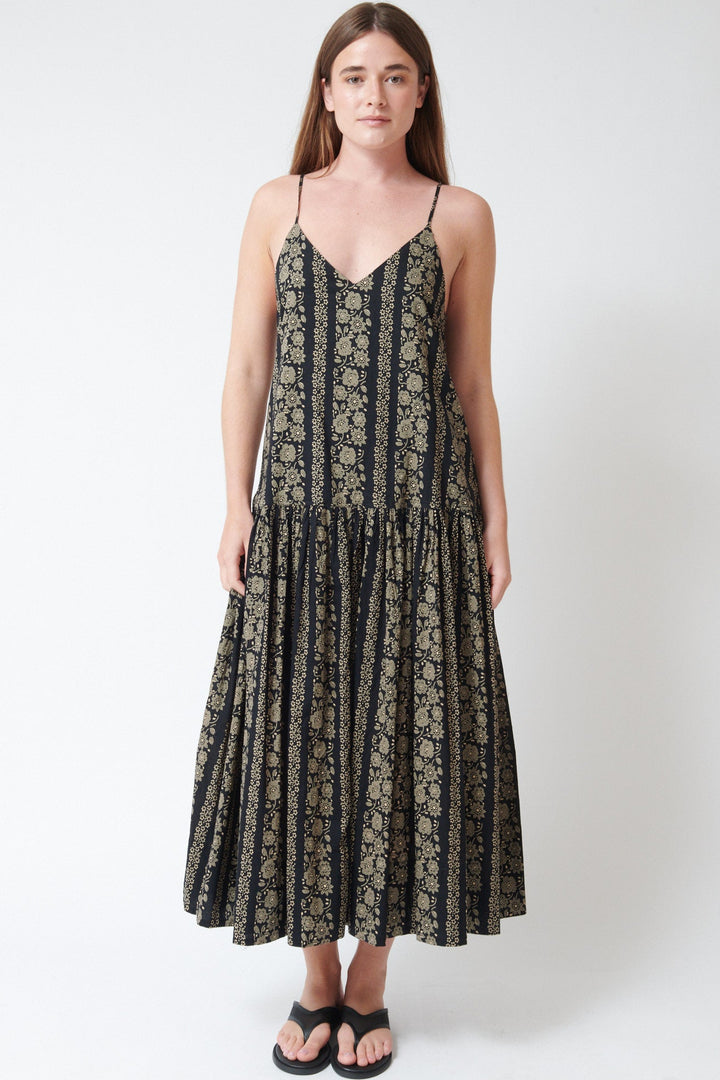 Julia wearing The Great The Drop Waist Dress front view