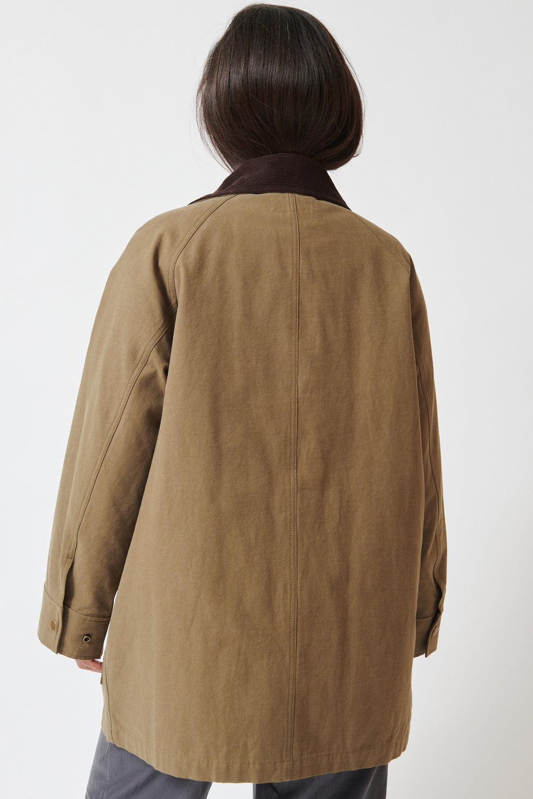 Model wearing The Great The Firefighter Jacket rear view