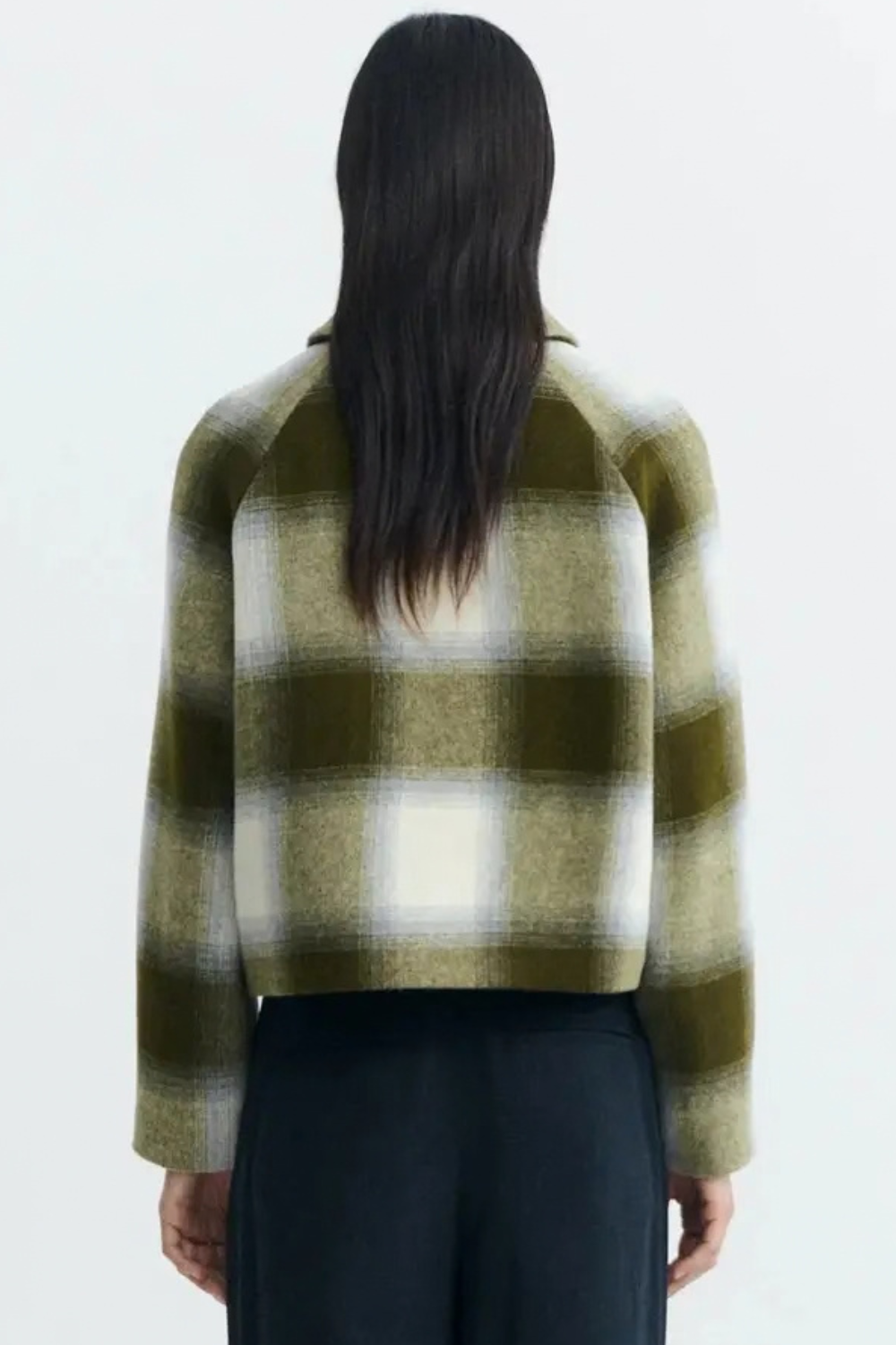 Model wearing Thinking MU Daria Jacket rear view