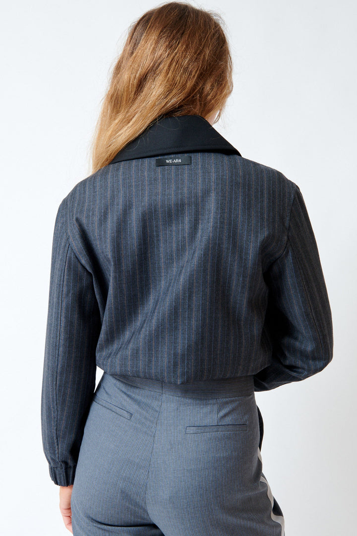 Mari wearing WE-AR4 The Oxford Bomber rear view